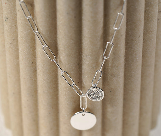 Sterling Silver Chain Necklace with CZ Adornment