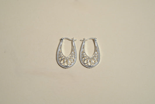 925 Sterling Silver Bohemian Detailed Earrings