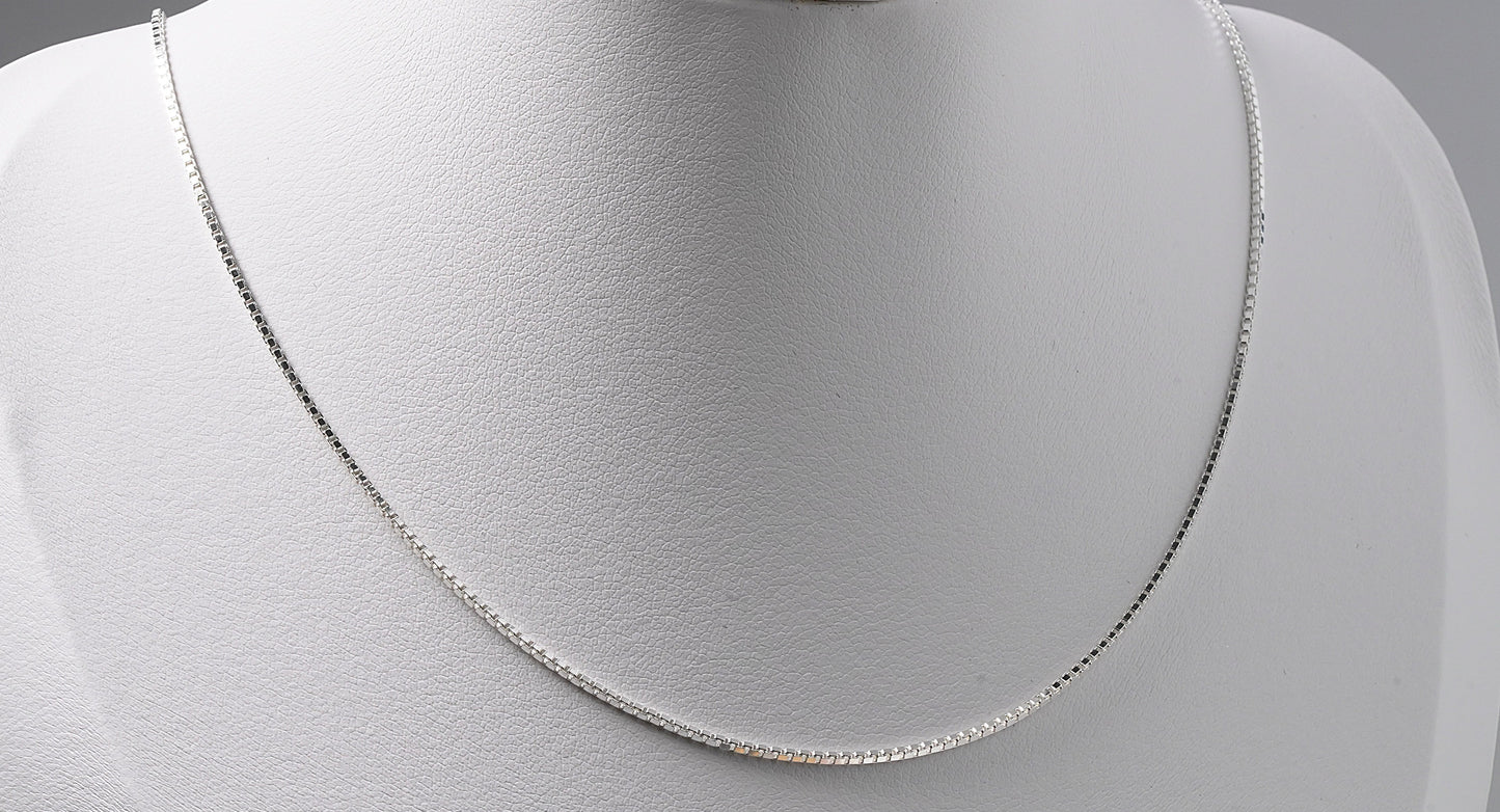 925 Sterling Silver Box Chain Necklace