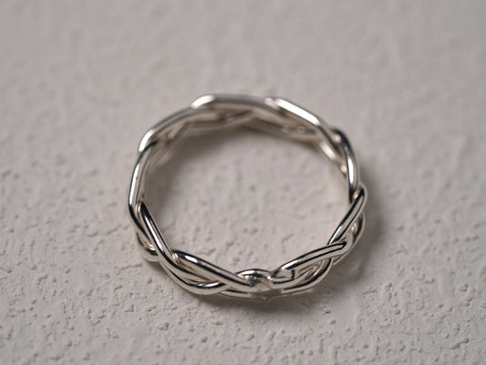 925 Sterling Silver Braided Ring