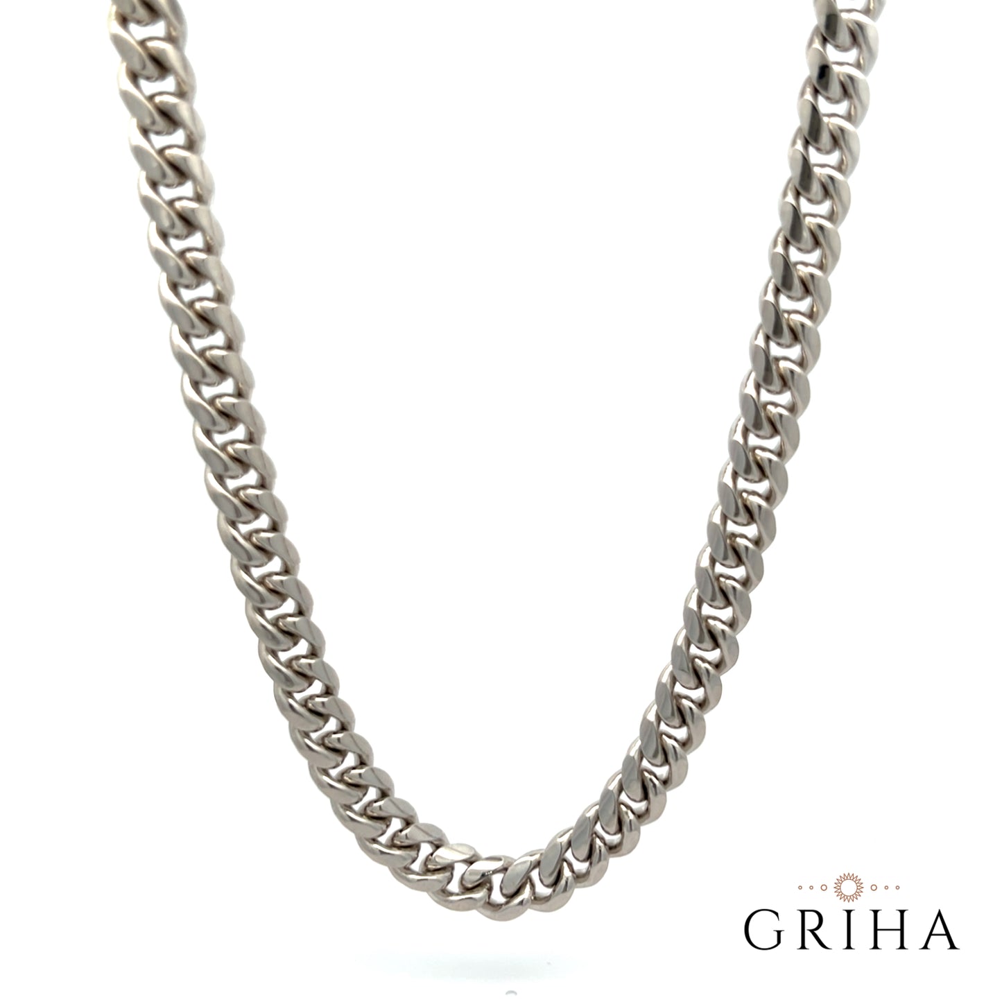925 Sterling Silver Cuban Chain Necklace 8mm