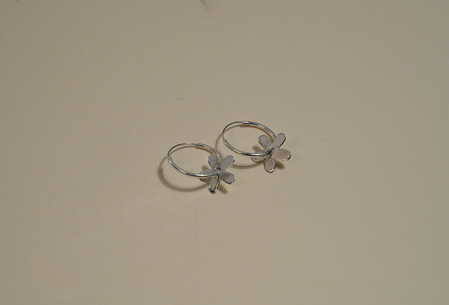 925 Sterling Silver Flower Earrings