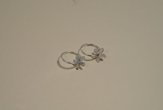 925 Sterling Silver Flower Earrings