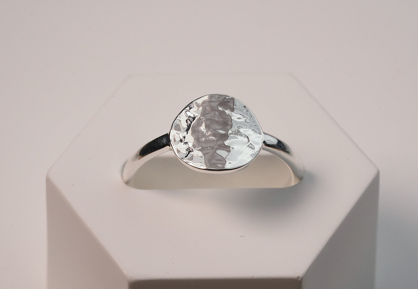 925 Sterling Silver Hammered Ring