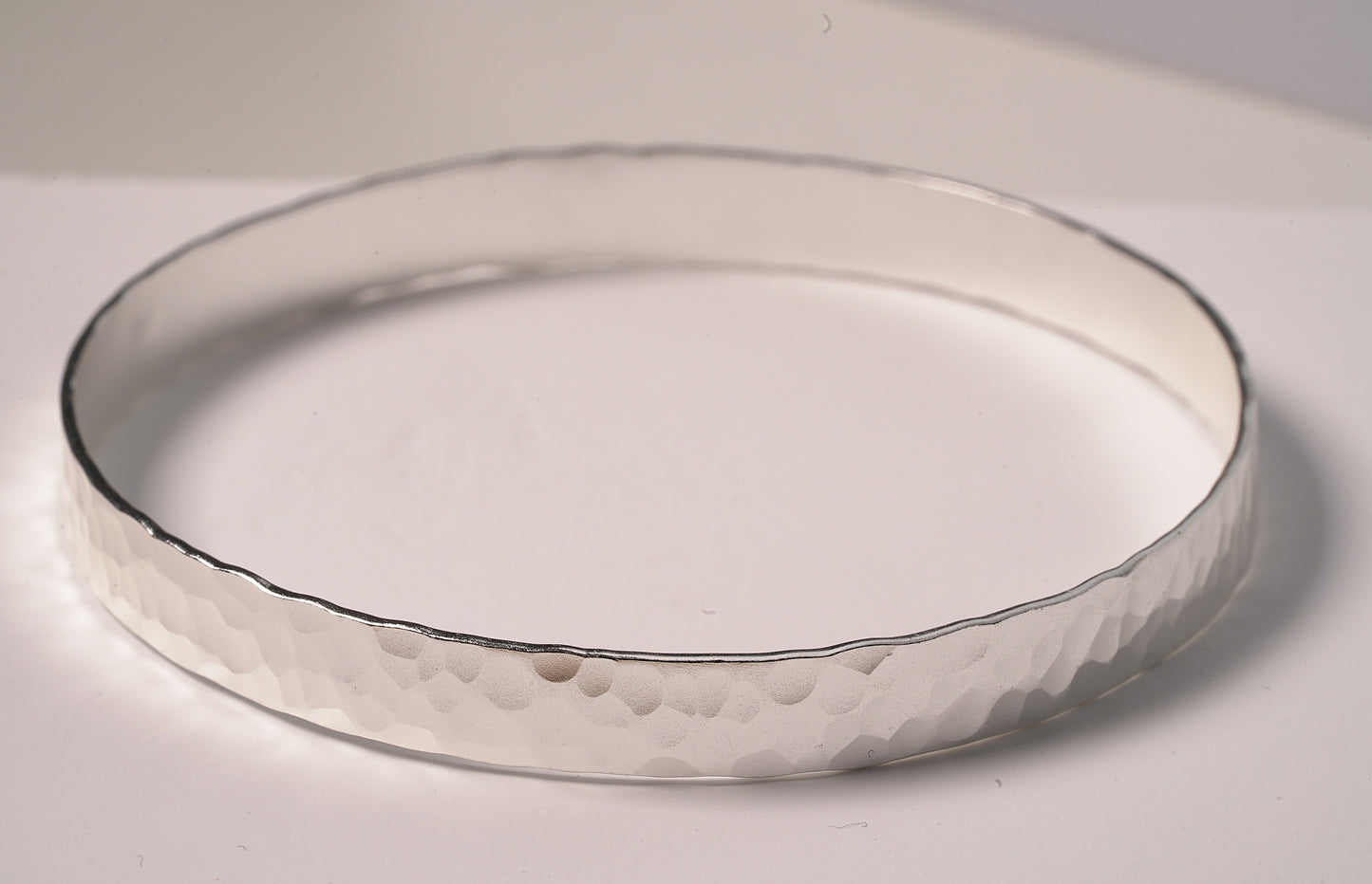 925 Sterling Silver Hand Hammered Bangle