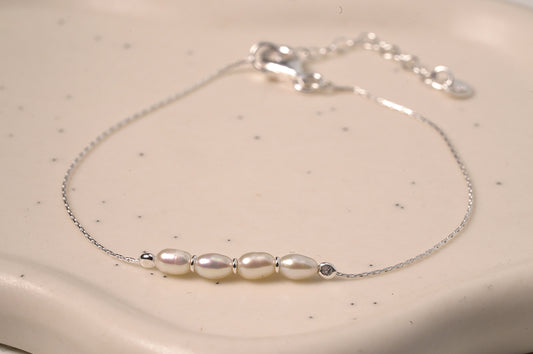 925 Sterling Silver Mother of Pearl Bracelet