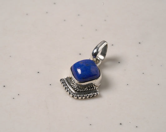 925 Sterling Silver Natural Lapis Pendant
