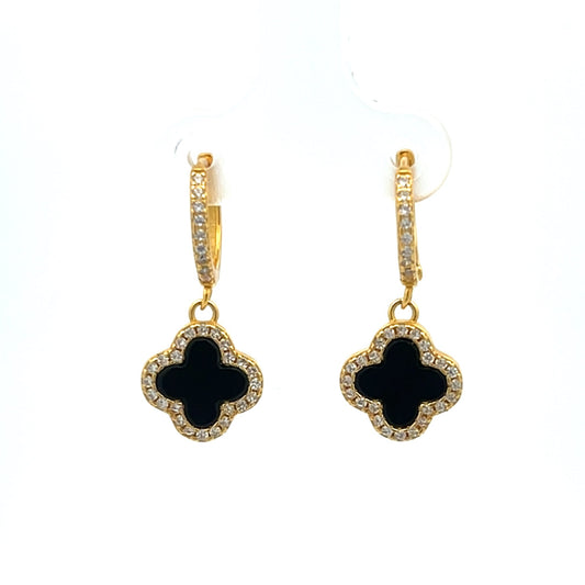 Black Clover Drop Earring