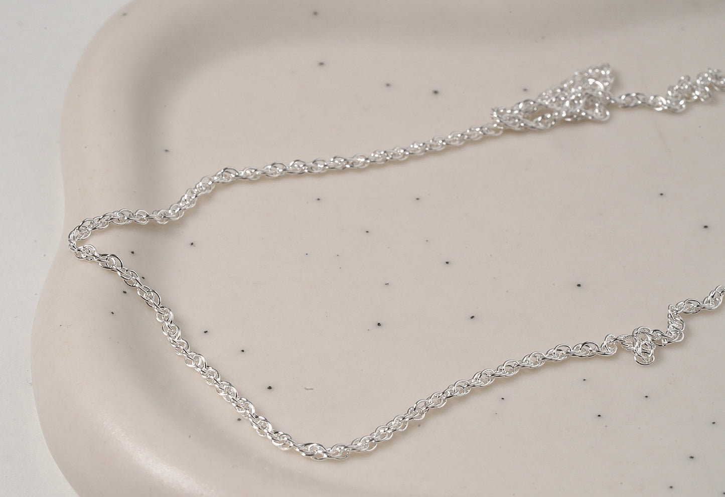 Simple Woven Sterling Silver Chain - Griha Threads & Treasure