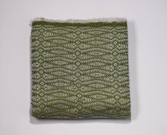 Cashmere Pashmina Green Gemetric