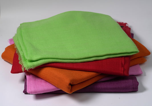 Cashmere Ring Shawl Various Colours Stacked together