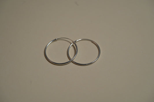 Simple Silver Hoop Earring - Griha Threads & Treasure