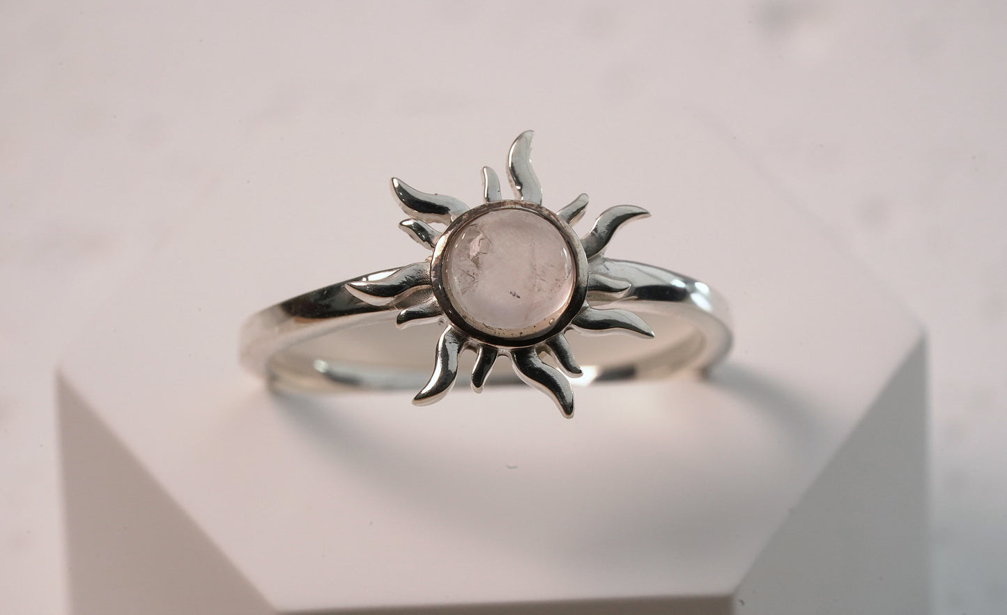 Sunlight Rose Quartz Ring - Griha Threads & Treasure