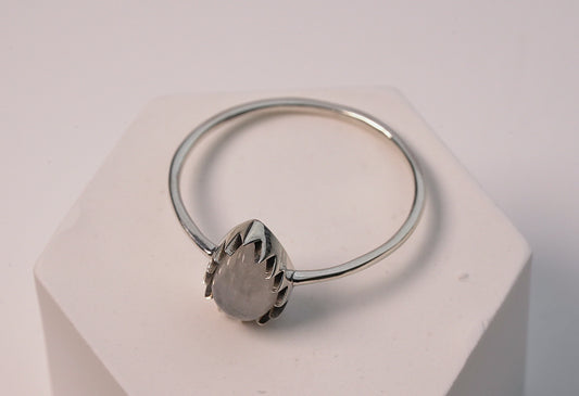 Tear Shaped Moonstone Ring - Griha Threads & Treasure