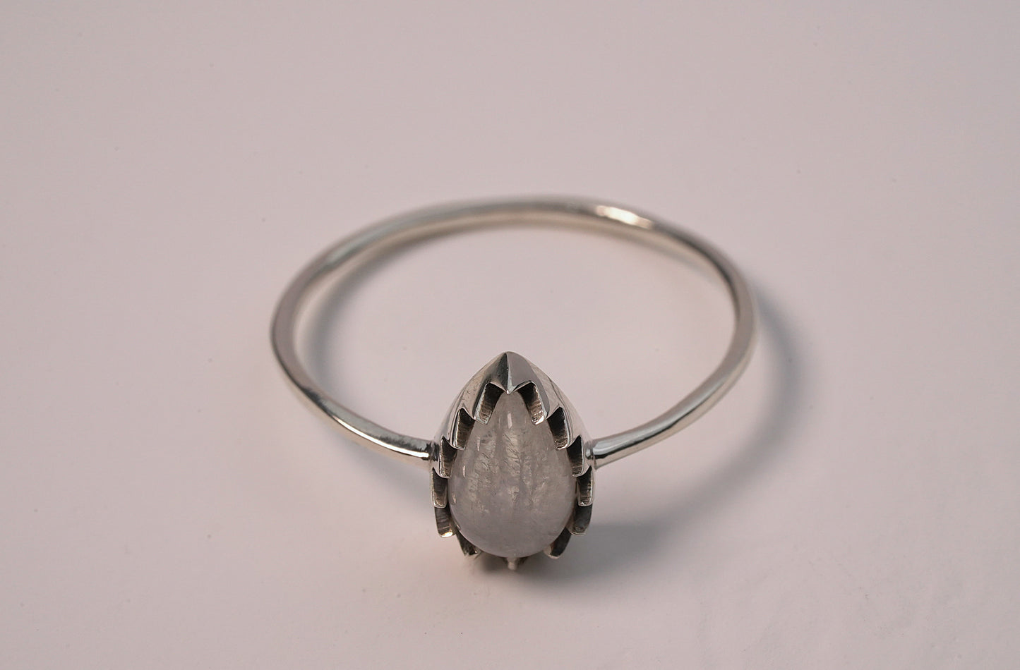 Tear Shaped Moonstone Ring - Griha Threads & Treasure