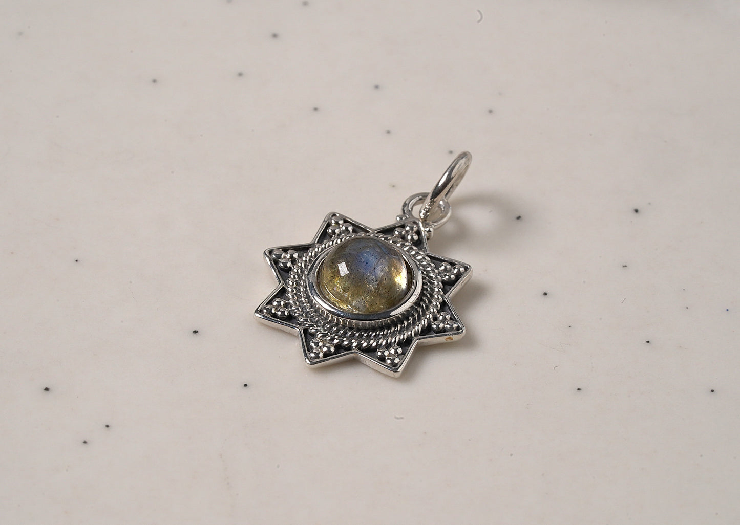 Tourmaline Sun Pendant - Griha Threads & Treasure