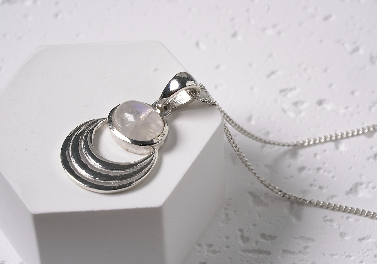 Unique Moonstone Pendant - Griha Threads & Treasure