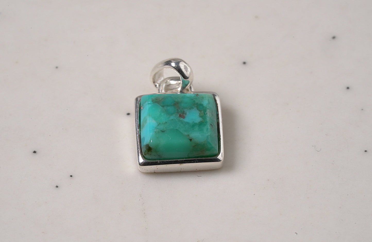 Square Precious Stone Pendant - Griha Threads & Treasure