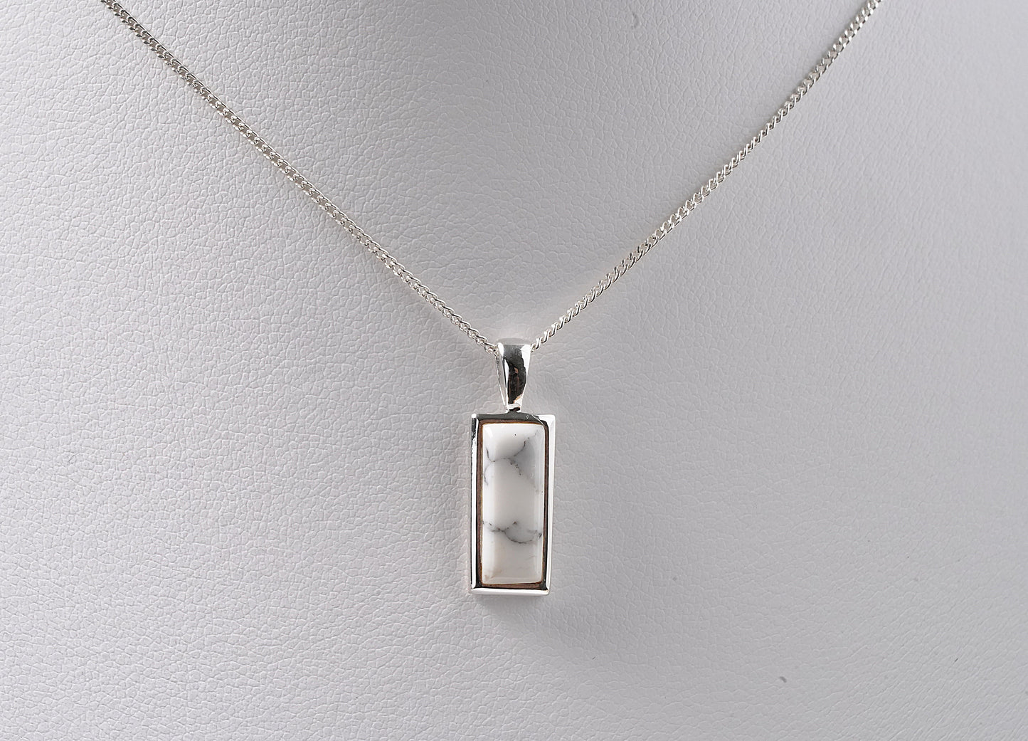 White Granite Pendant - Griha Threads & Treasure