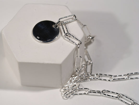 Sterling Silver Chain Necklace with CZ Adornment