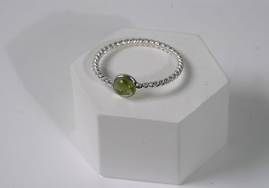 Yellow Tourmaline Stone Ring - Griha Threads & Treasure