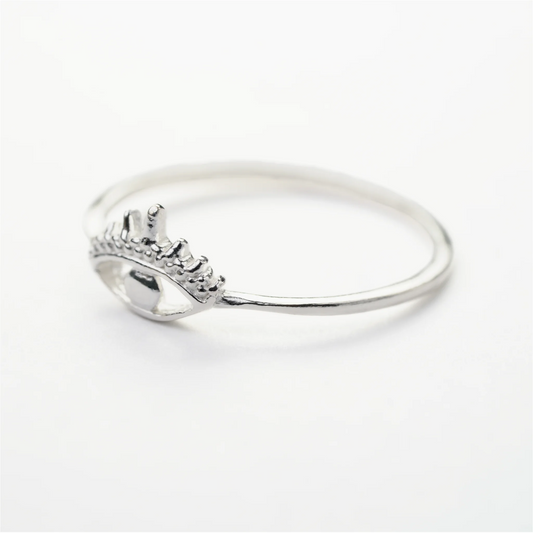 Sterling Silver Evil Eye Ring – Minimal Protective Design