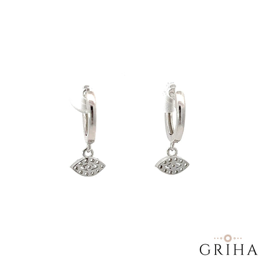 Evil eye huggie hoop earrings