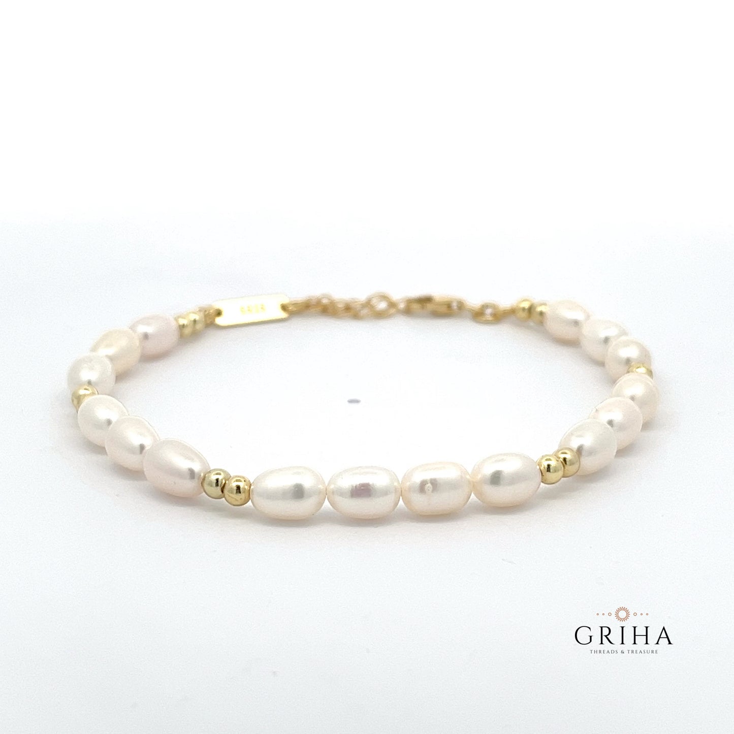 Gold fresh water pearl bracelet