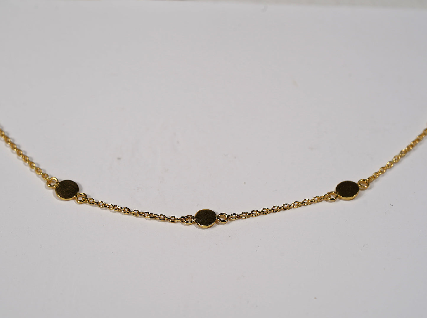 Gold Plated Sterling Silver Petite Choker Style Necklace