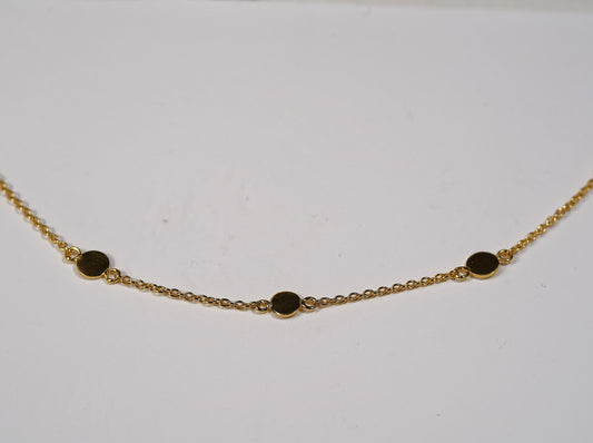Gold Plated Sterling Silver Petite Choker Style Necklace