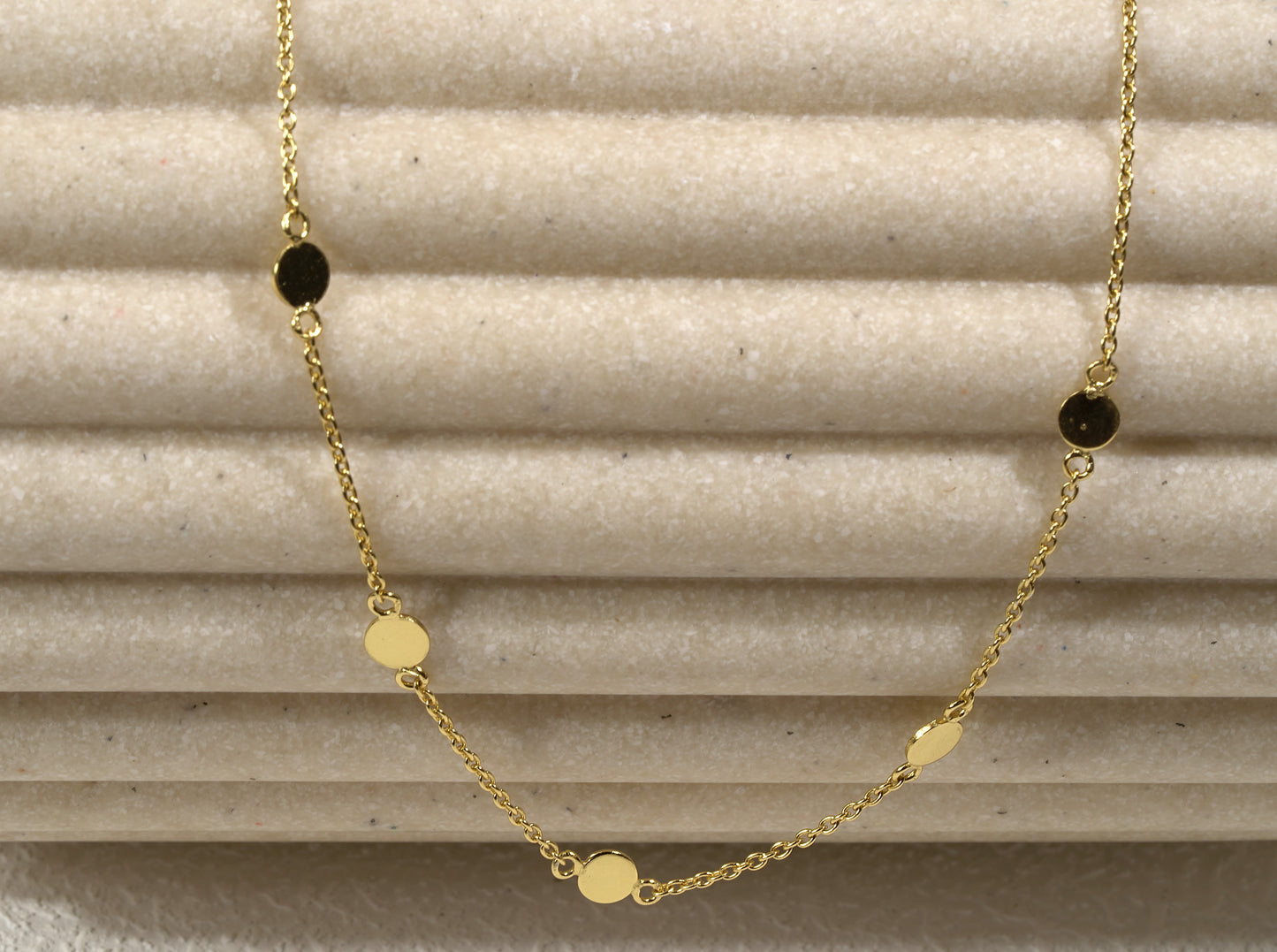 Gold Plated Sterling Silver Petite Choker Style Necklace
