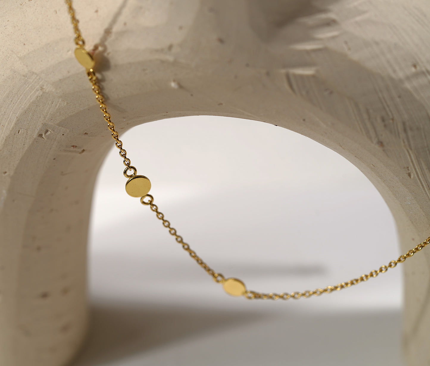 Gold Plated Sterling Silver Petite Choker Style Necklace