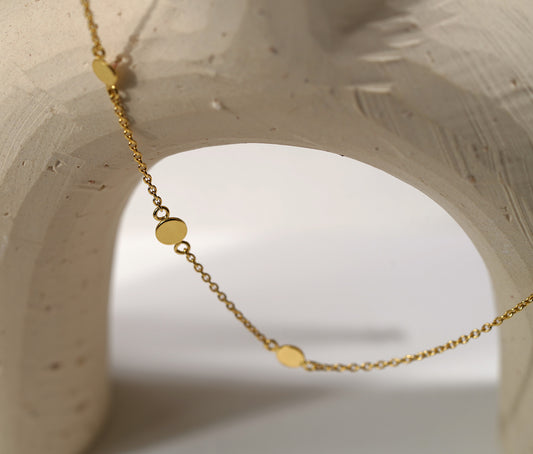Gold Plated Sterling Silver Petite Choker Style Necklace