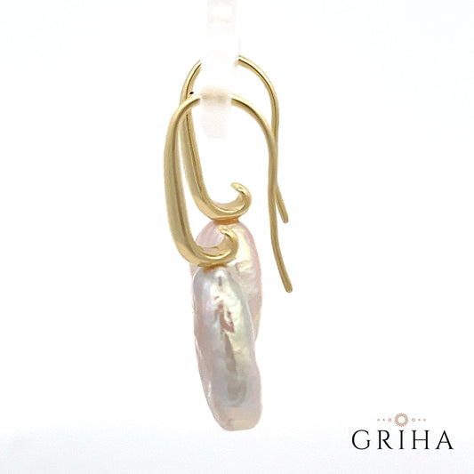 Freshwater Pearl Hook Drop Earrings