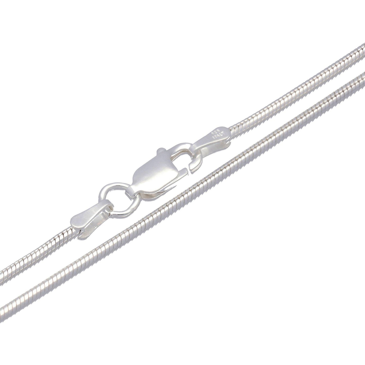 Italian Sterling Silver Snake Chain Necklace: