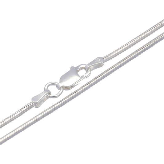 Italian Sterling Silver Snake Chain Necklace: