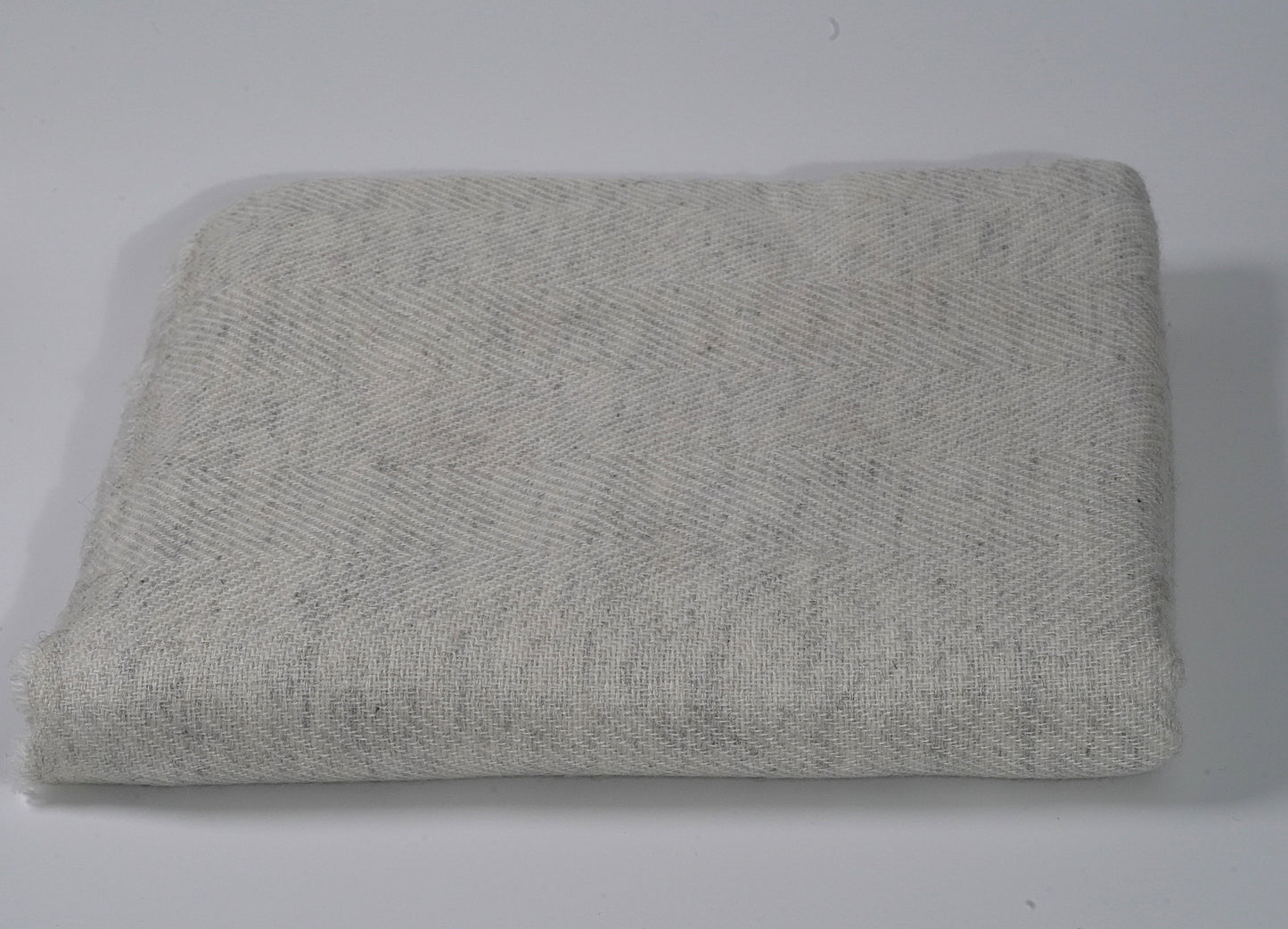 Light grey thickest style pashmina shawl with subtle grey zigzag