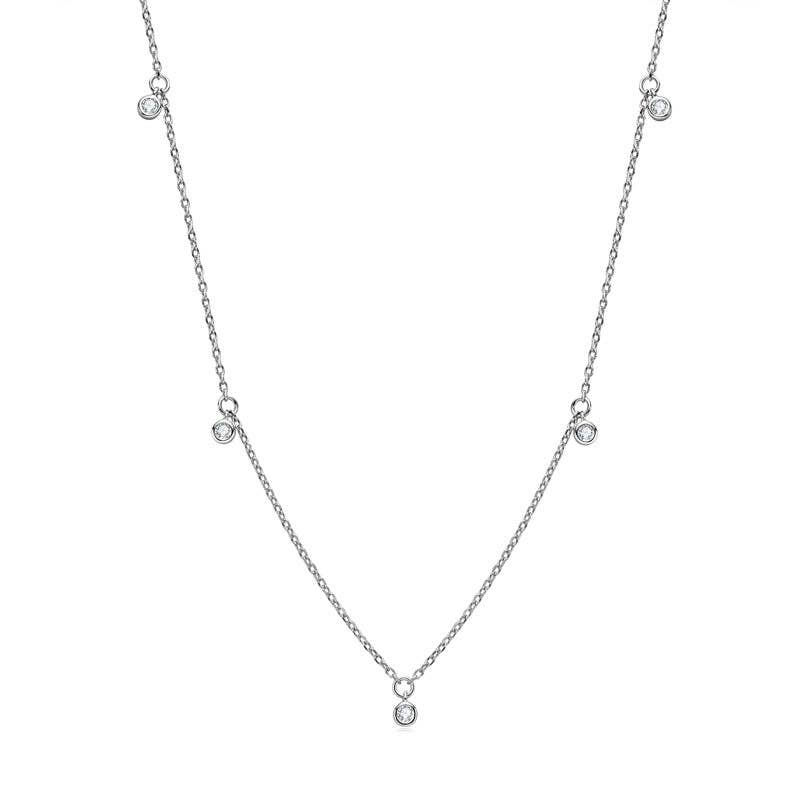 Moissanite multi charm necklace