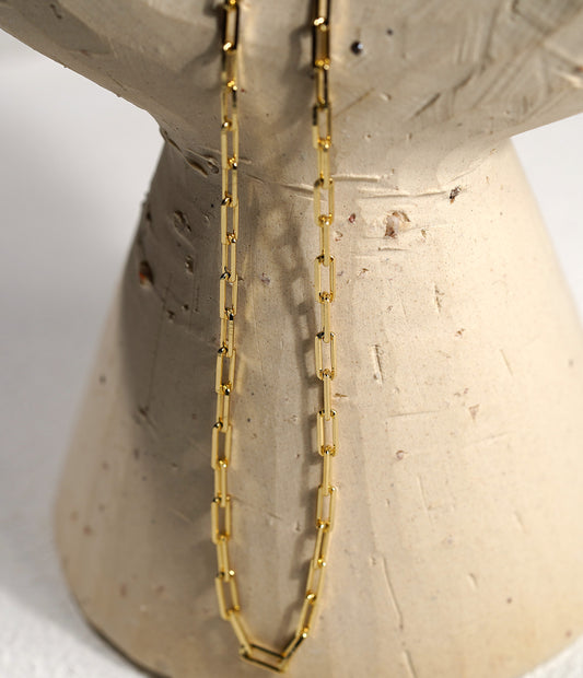 Paperclip Chain 18 inch and 20 inch- Available in Gold Plated Sterling Silver and Sterling Silver