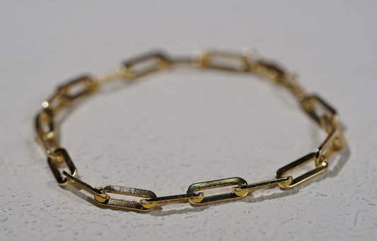 Paperclip Chain Bracelet- Available in Gold Plated Sterling Silver and Sterling Silver