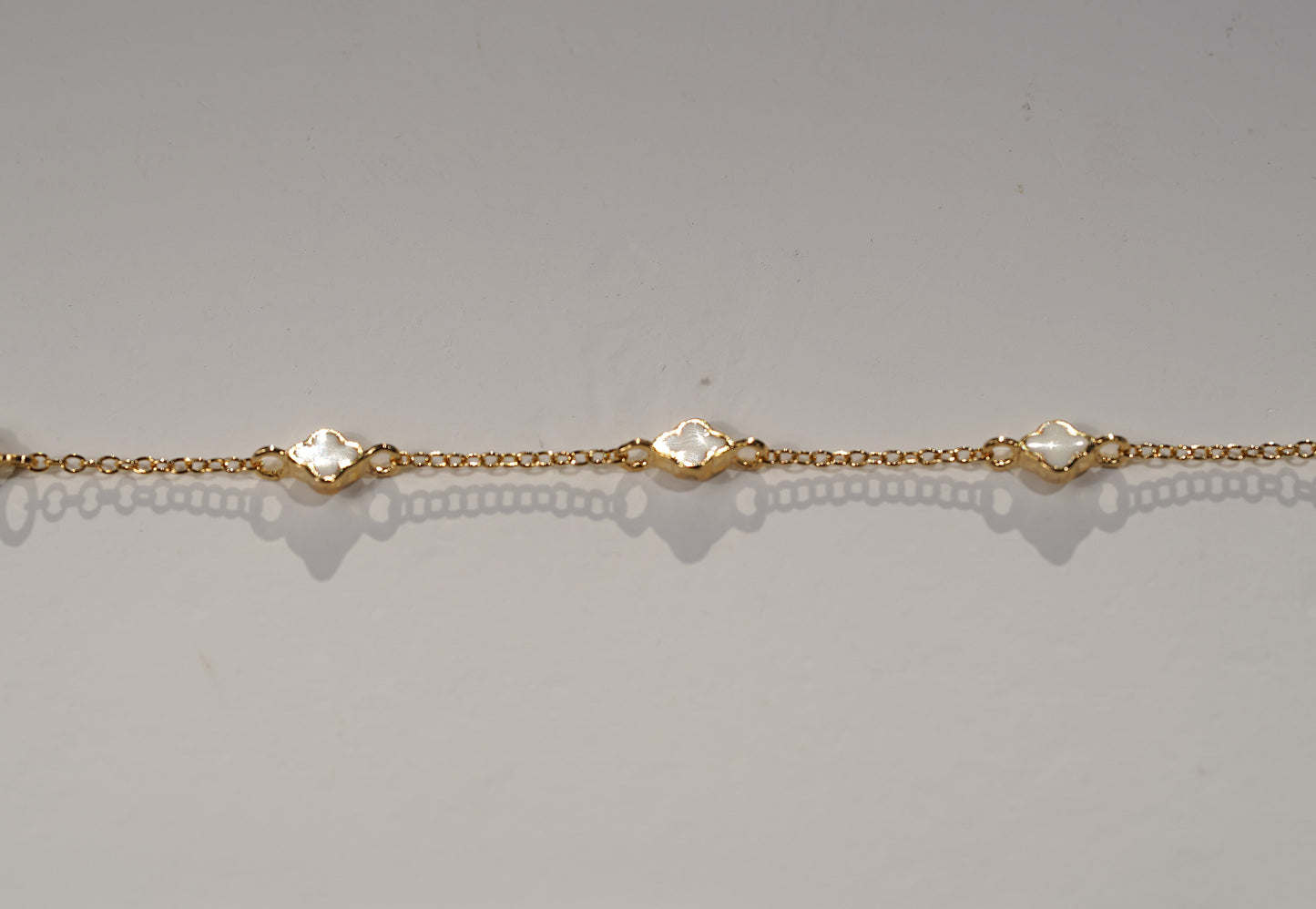 Gold Plated Sterling Silver Petite Clove Pearl Bracelet