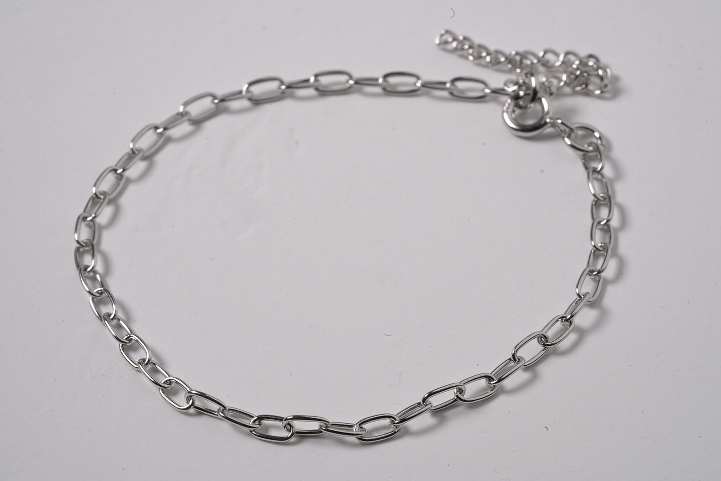 Plain Silver Link Chain Bracelet in Sterling Silver