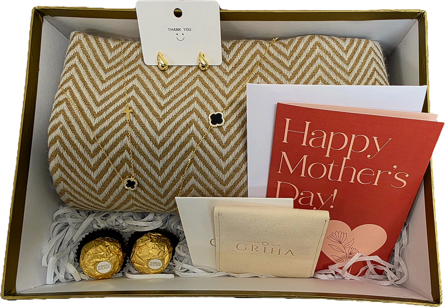 Premium Griha Mothers Day Gift Box Sterling Silver Jewellery and Pashmina