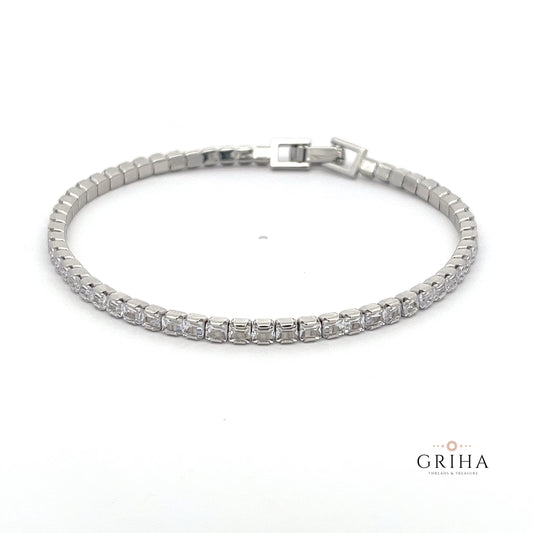 Princess Cut Tennis Bracelet 925 Sterling Silver