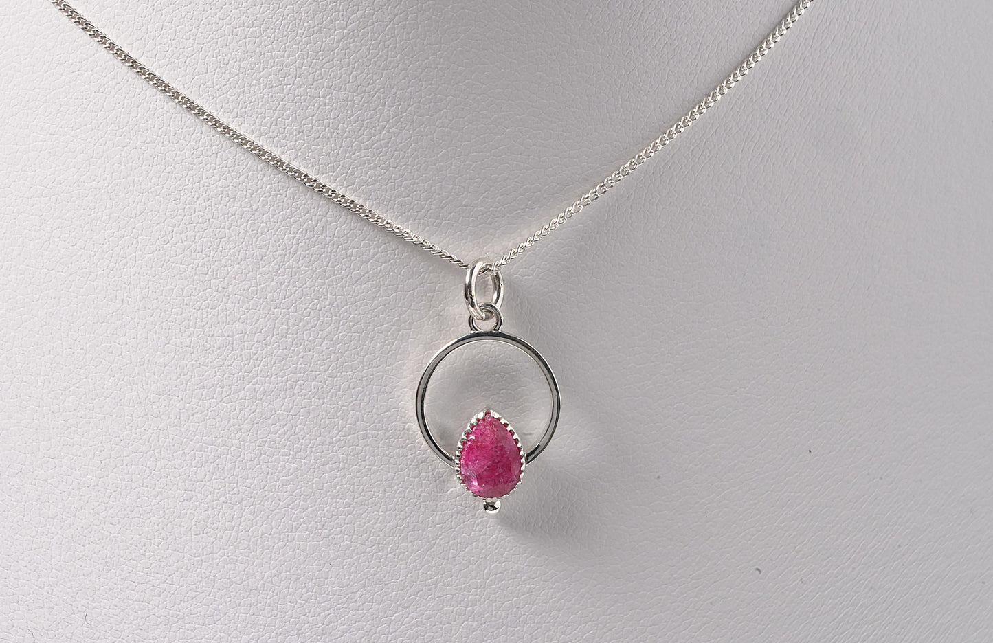 Red Onyx Pendant in Sterling Silver