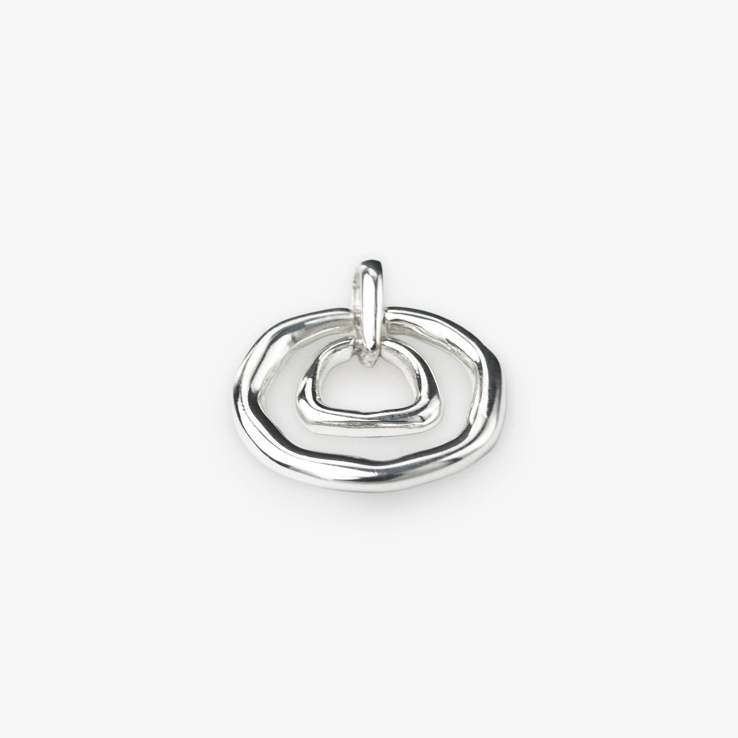 sterling silver abstract pendant free form