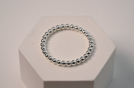 Silver Ball Stackable Ring in 925 Sterling Silver