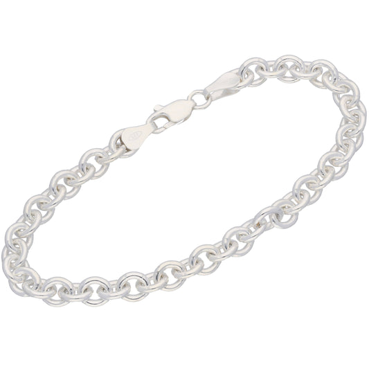 Silver Cable Link Chain Bracelet