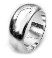 Solid Sterling Silver 8mm Band Ring