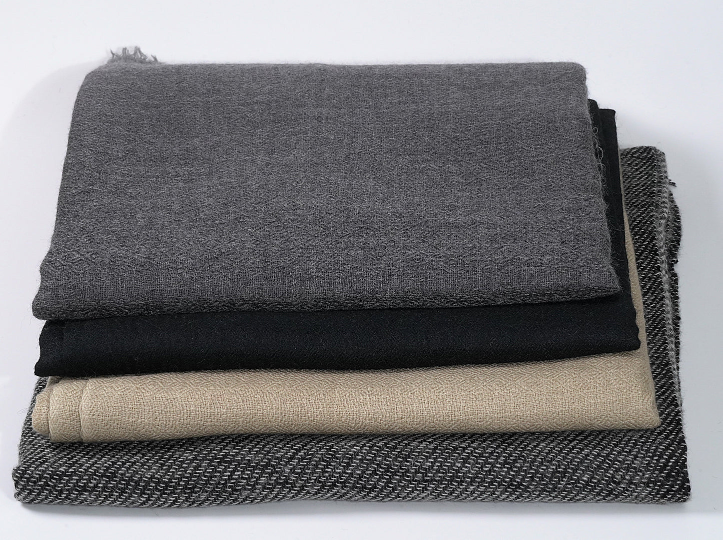Stack of Premium Range 100% Cashmere Shawls